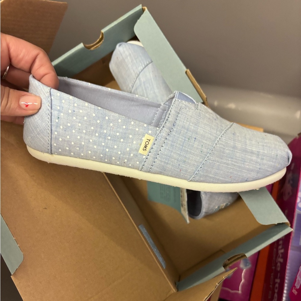 Light Bliss BlueSpeckled Chambray Dots